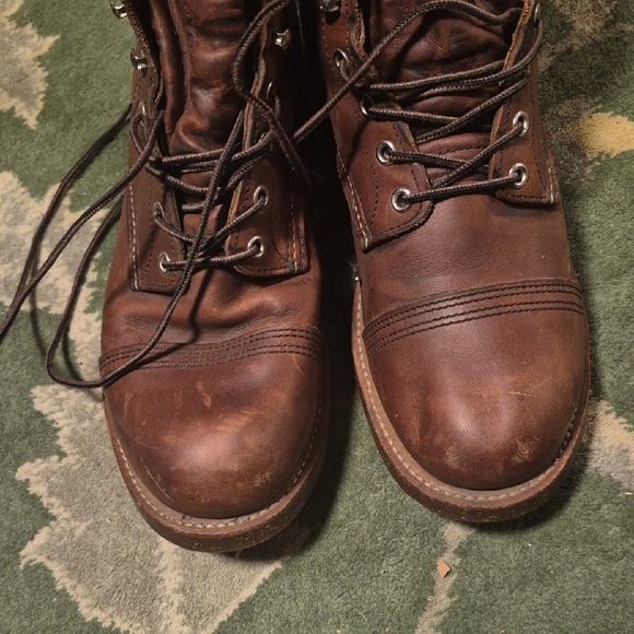 Red Wing Shoes Dark Brown Leather Boots - Picture 5 of 15